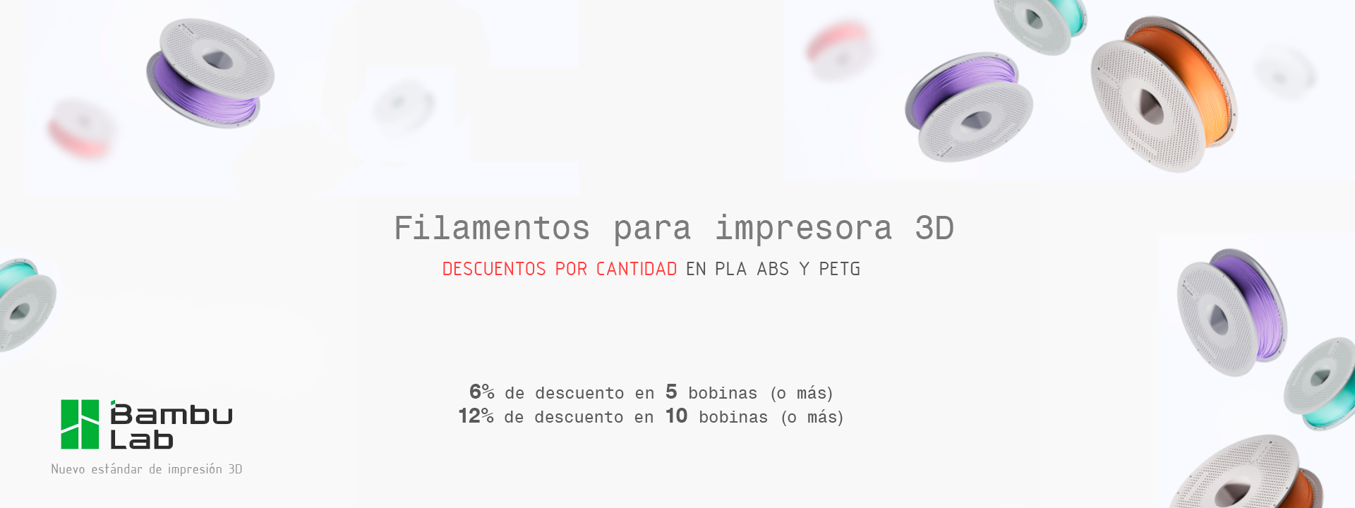 Descuento en filamentos Bambu Lab